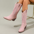 Straight-Cut Slim Knight Boots with High Heel, High Shaft, Thick Sole FashionableTrendy and Versatile Women's Boots
