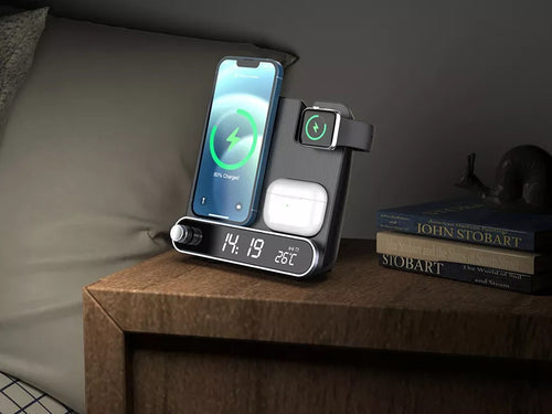 15W Wireless Charging Station Clock