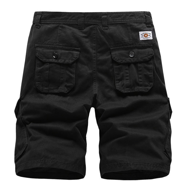 Men's Loose Cotton Cargo Capris