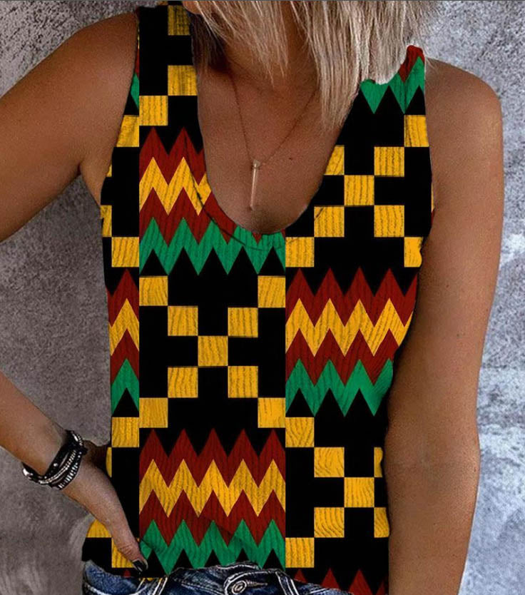 Hot Stamped Sleeveless Top