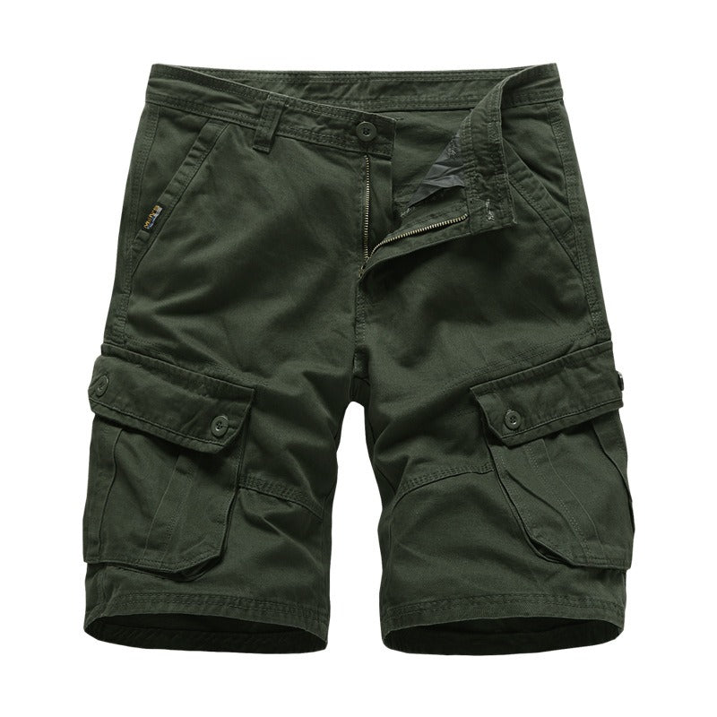 Men's Loose Cotton Cargo Capris