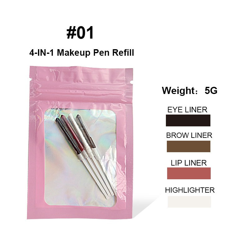 4-in-1 Waterproof Eyebrow Pencil & Eyeliner Highlighter Stick