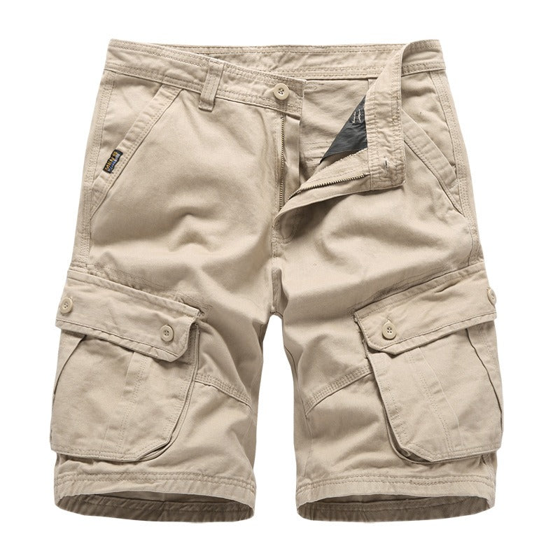 Men's Loose Cotton Cargo Capris