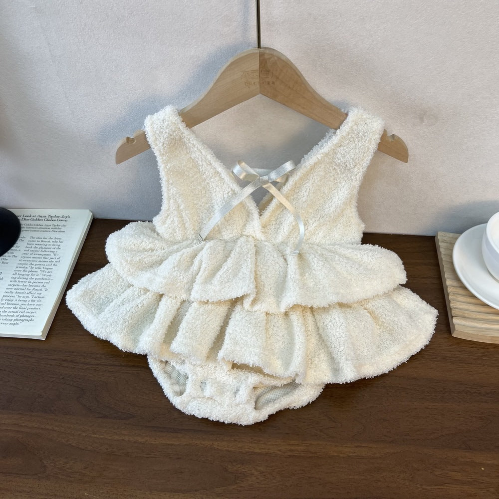Female Treasure Sweet Bow Strap Climbing Dress