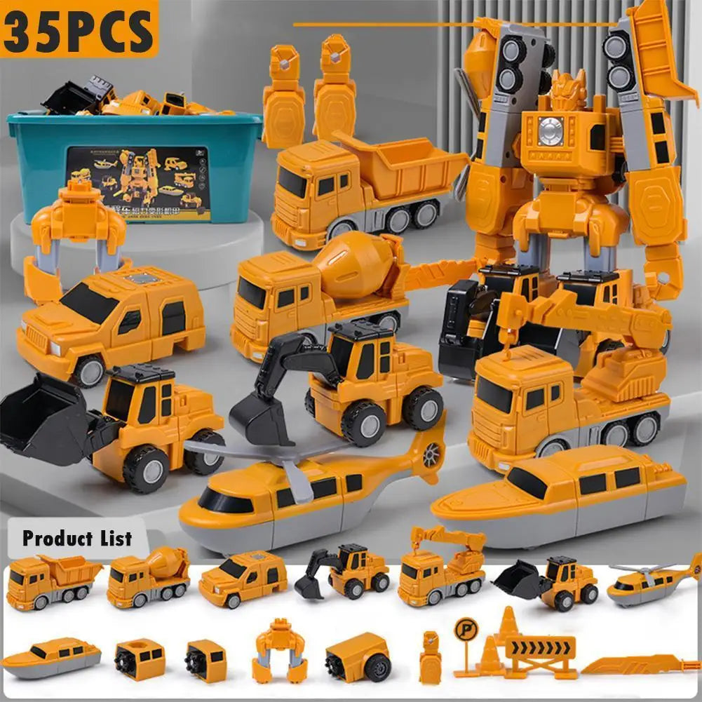 Magnetic Construction Robot Car Set