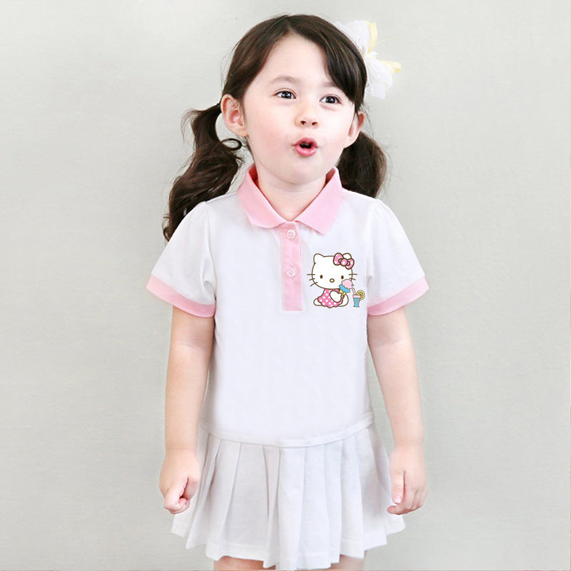 Cartoon children's dress for girls