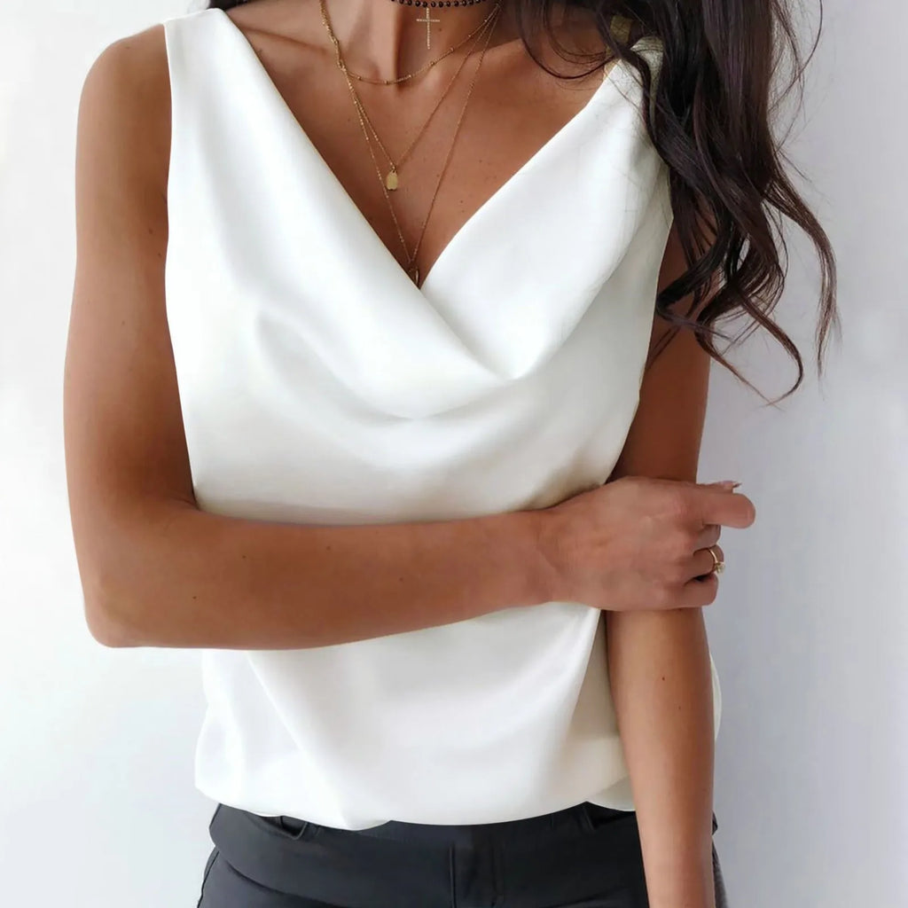 Satin Cowl Neck Camisole