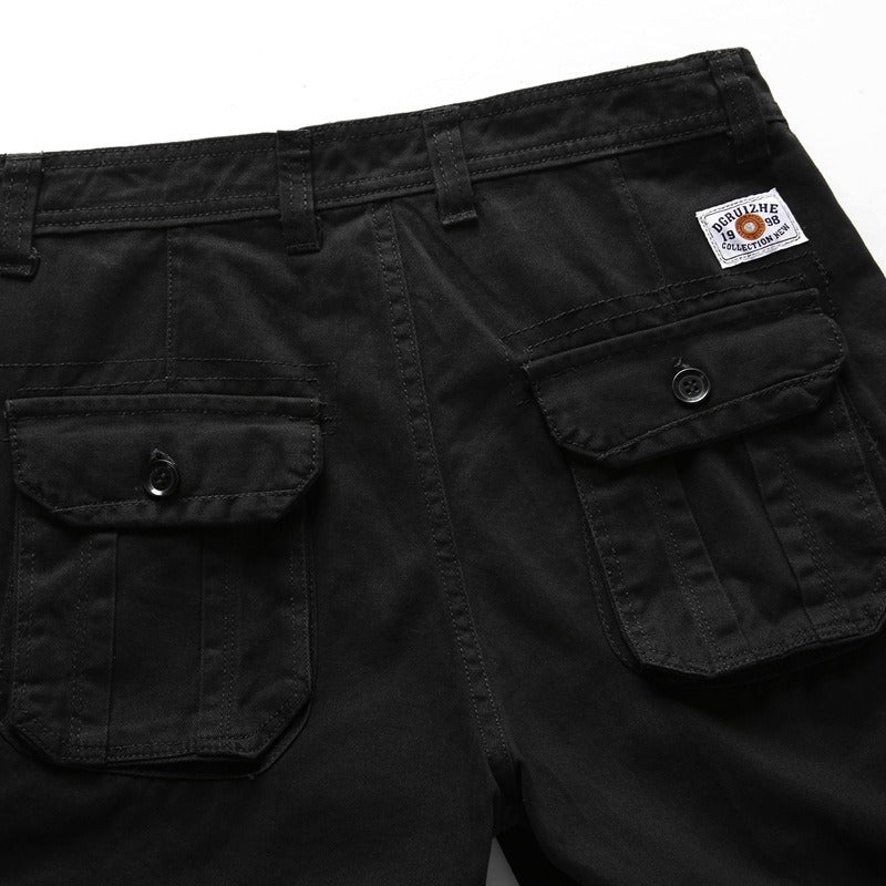 Men's Loose Cotton Cargo Capris