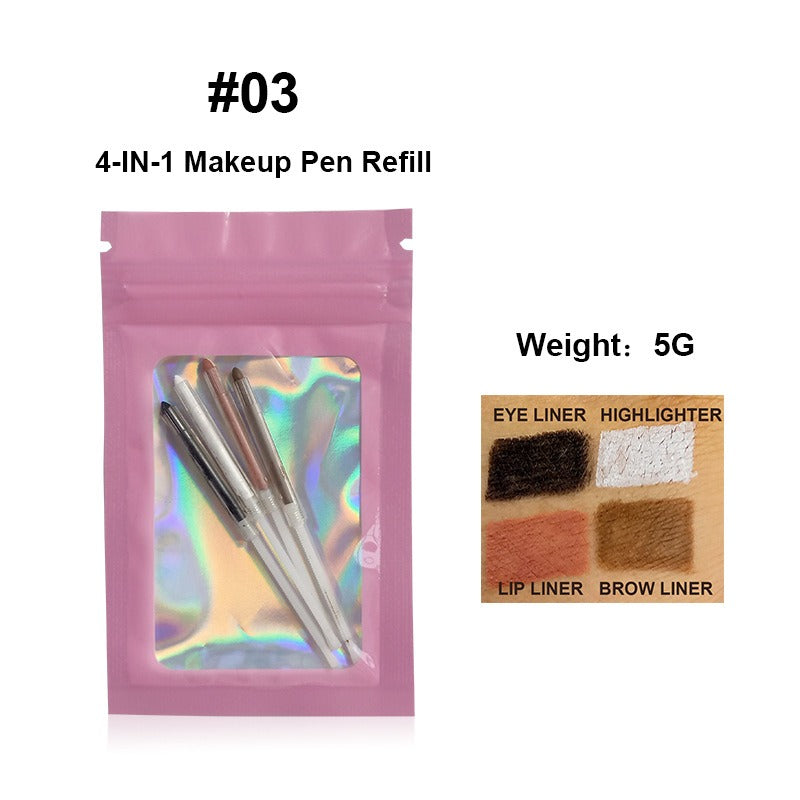 4-in-1 Waterproof Eyebrow Pencil & Eyeliner Highlighter Stick