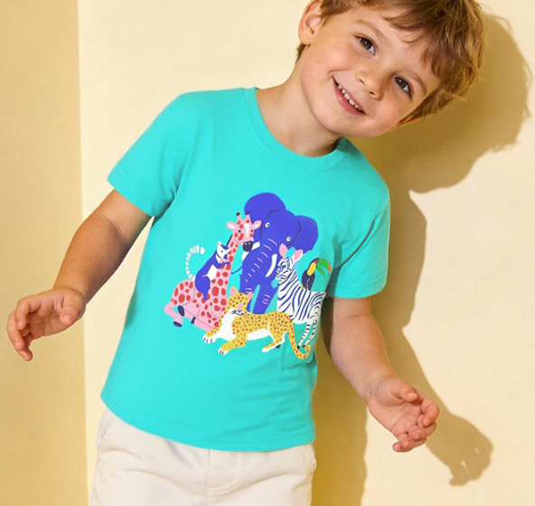 Boys' round neck T-shirt