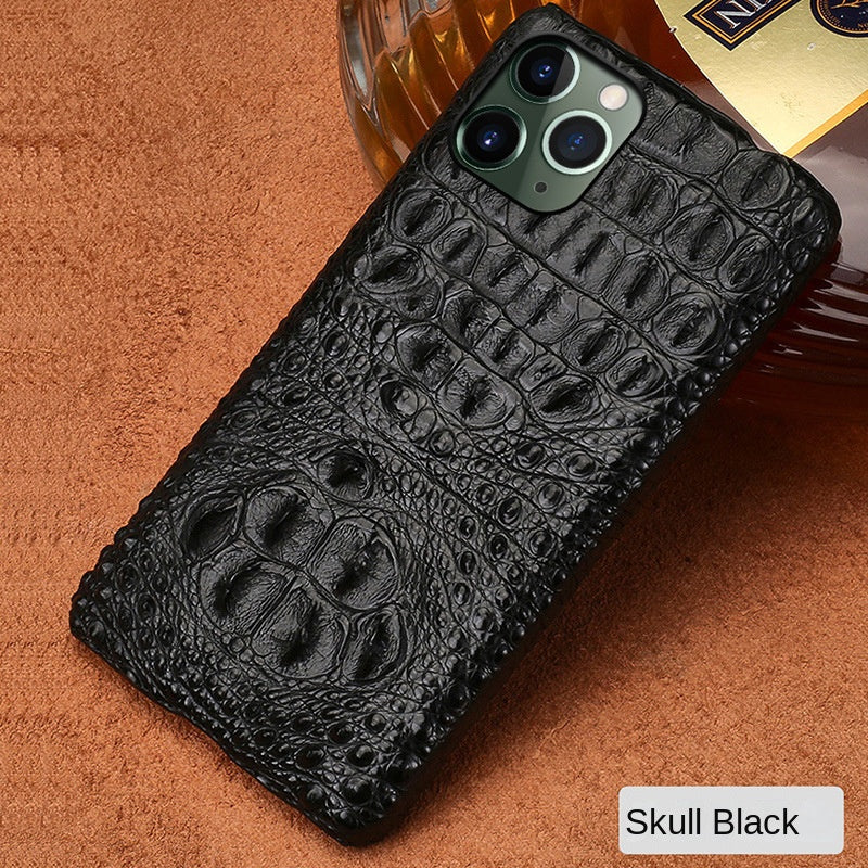 Applicable Apple 16 Phone Case Crocodile Leather iPhone 17 Pro Max Genuine Leather 15 Plus Case XS Max Protection