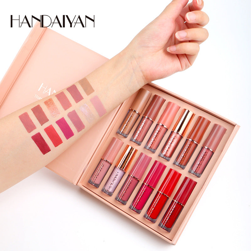 HANDAIYAN 12-Color Liquid Lipstick Set