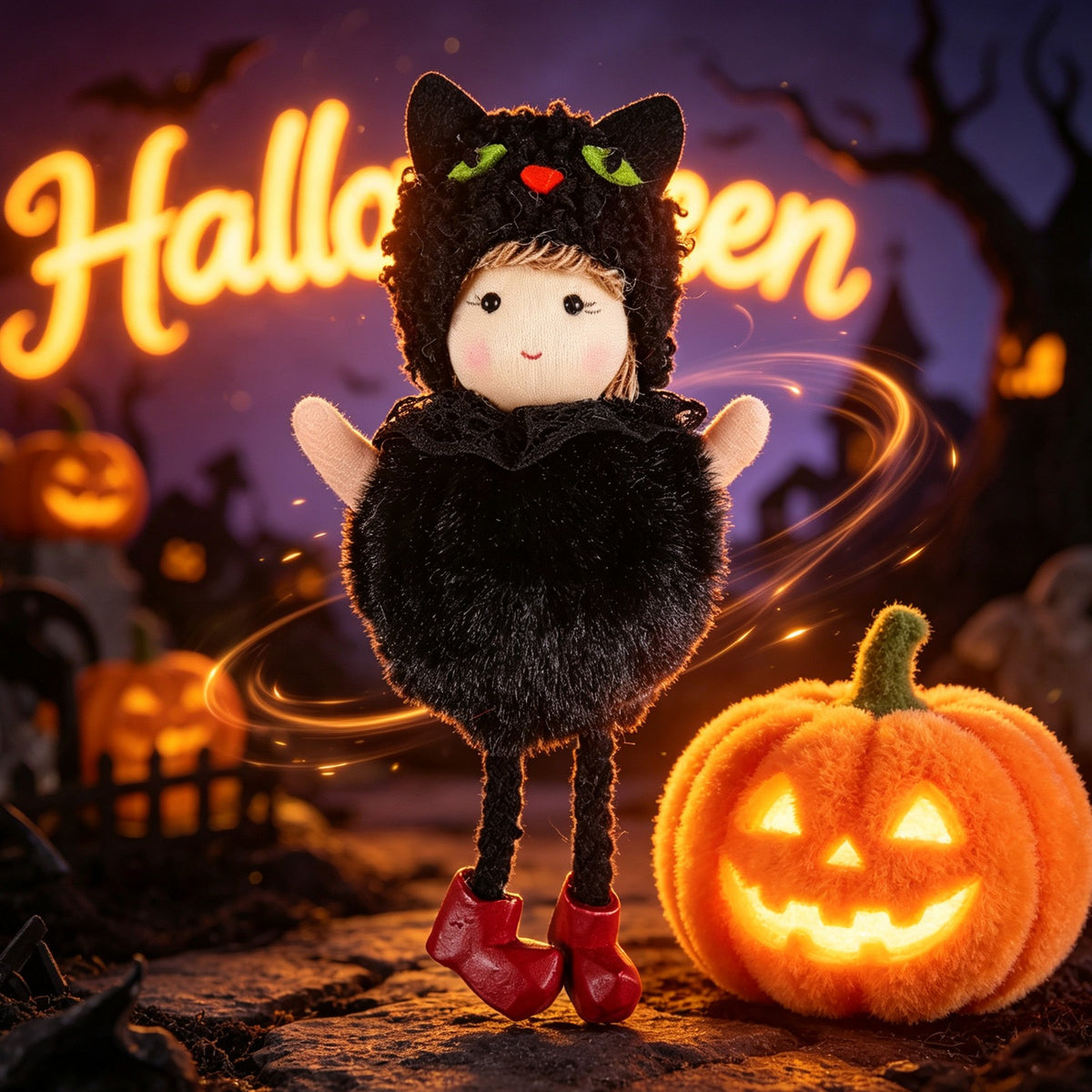 Halloween Hanging Decorations, Ghost Festival Bar Pumpkin Witch Decor, Broomstick Haunted House Props, KTV Decoration Supplies