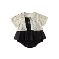 Outfit Lightweight Outerwear and Sleeveless Bodysuit Dress Two-Piece Set