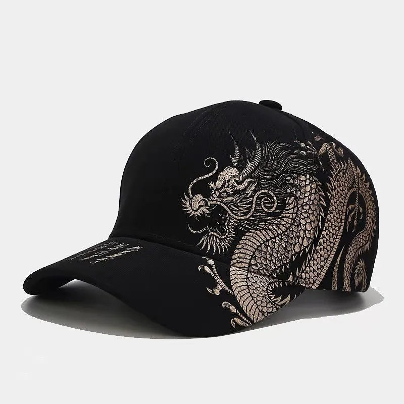 Chinese Dragon Print Baseball Cap