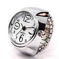 Fashionable Silver Flower Ring Watch with Large Numbers, Stylish and Unique Decorative Watch for Students, Wholesale