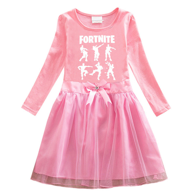 Children's cartoon cotton dress