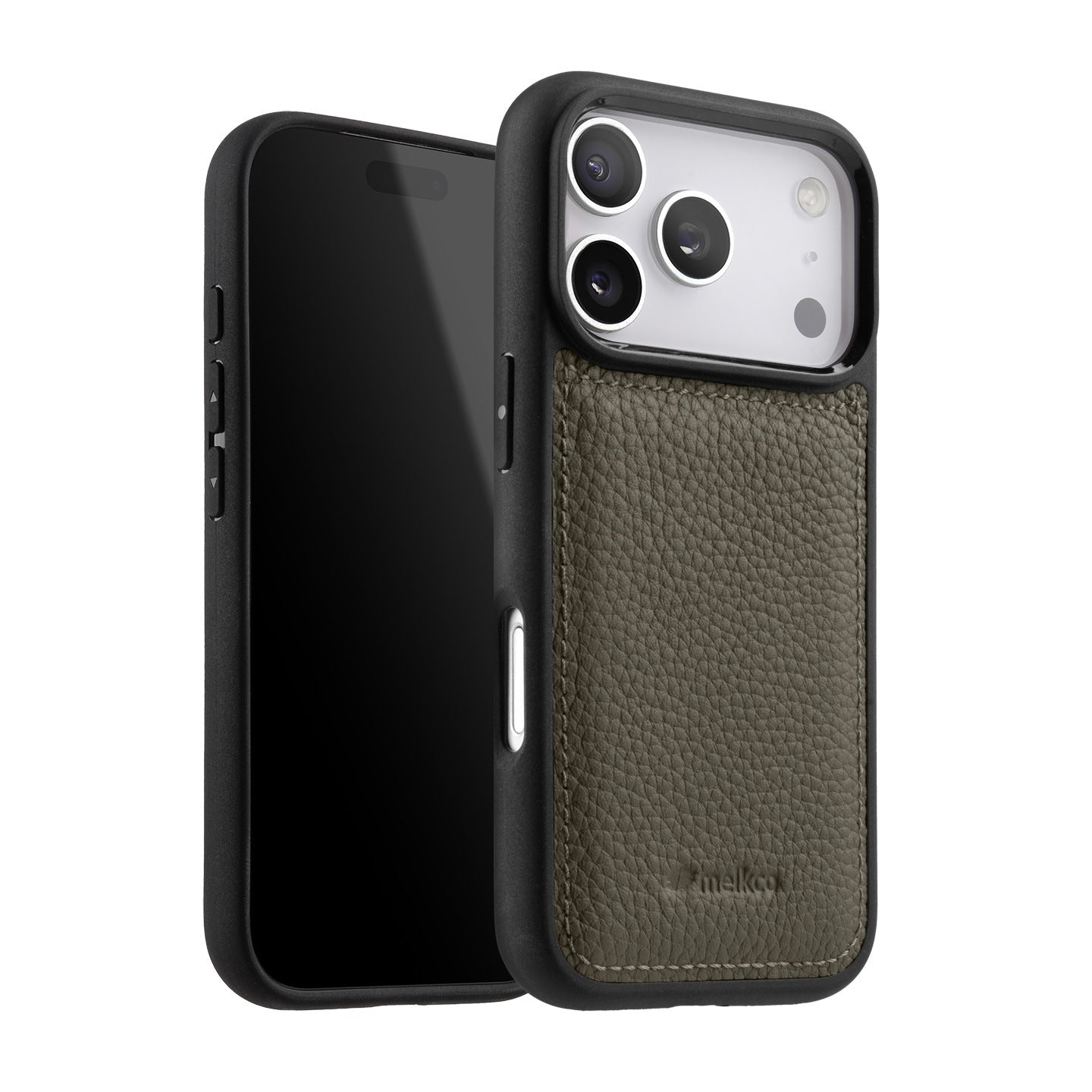 Melkco Leather Case for iPhone 17 Pro Max, Full Coverage Genuine Leather, iPhone 16 Pro, iPhone 15 Pro with Skin Design, iPhone 14 Fashionable Cover