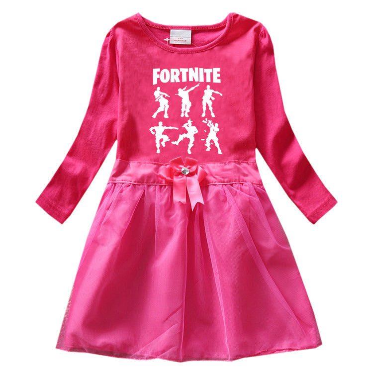 Children's cartoon cotton dress