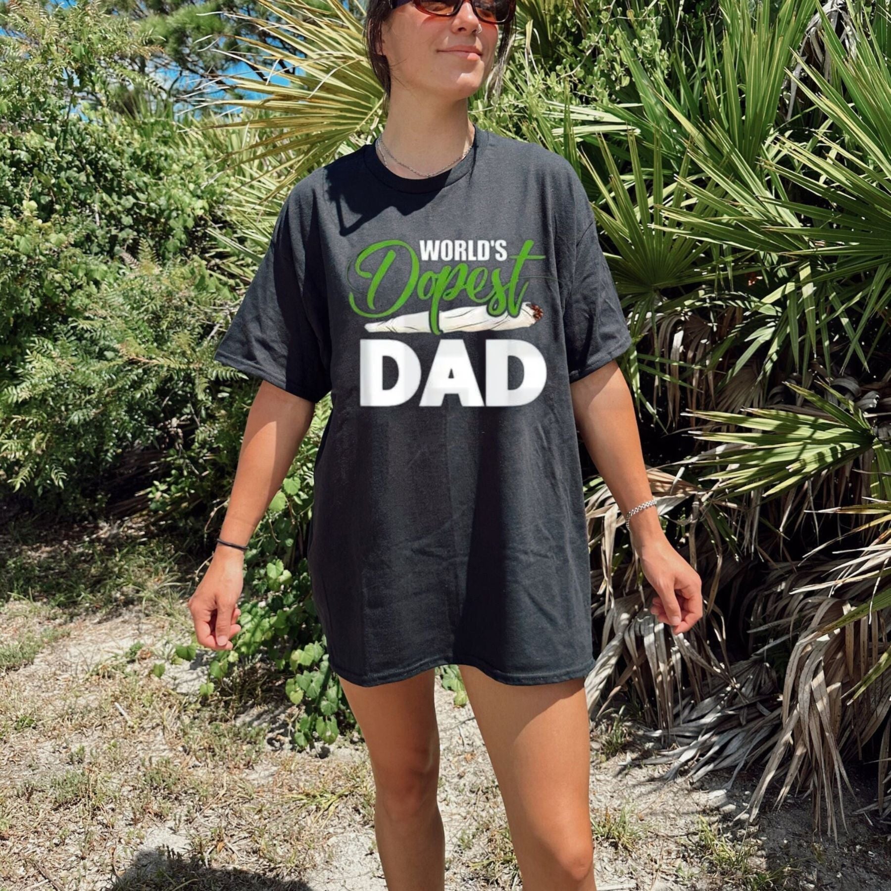 World's Dopest Dad Funny Father's Day Cannabis Hypebeast Graphic T-Shirt