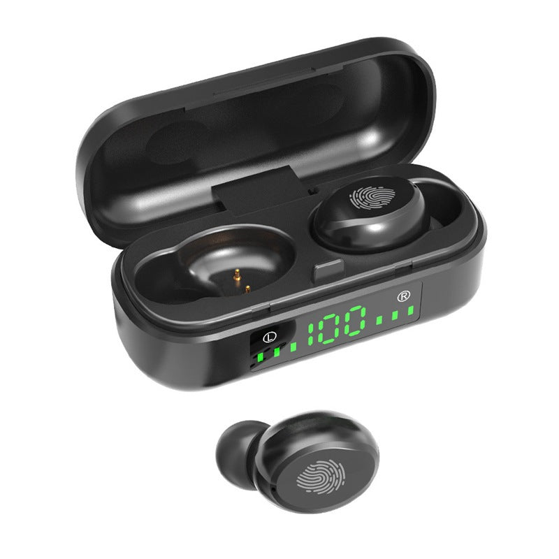 m8 Touch Digital Display Bluetooth Headset Binaural Bluetooth Headset With Charging Compartment Bluetooth Headset