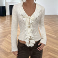 V-Neck Lettuce Edge Slim Tee
