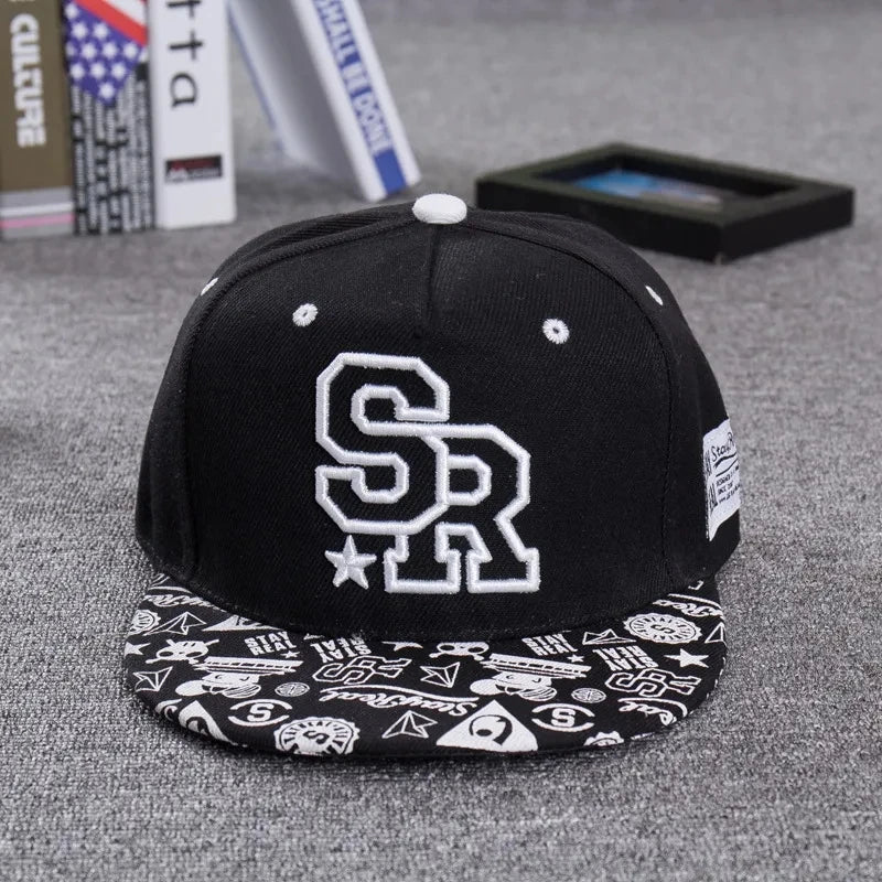 SR Embroidered Flat Brim Cap