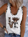 Hot Stamped Sleeveless Top