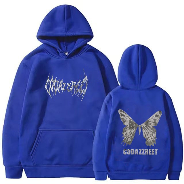 Hooded Sweatshirt for Men and Women, Couple Style, Hip-hop Butterfly Design