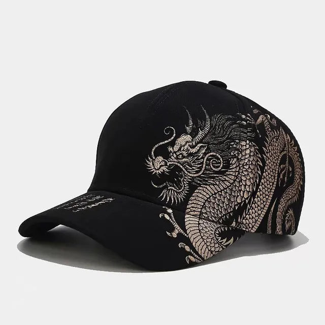 Chinese Dragon Print Baseball Cap