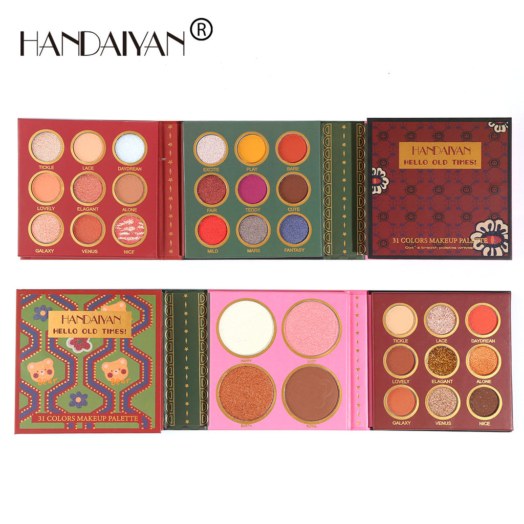 HANDAIYAN 31-Color Eyeshadow, Blush & Highlighter Makeup Set