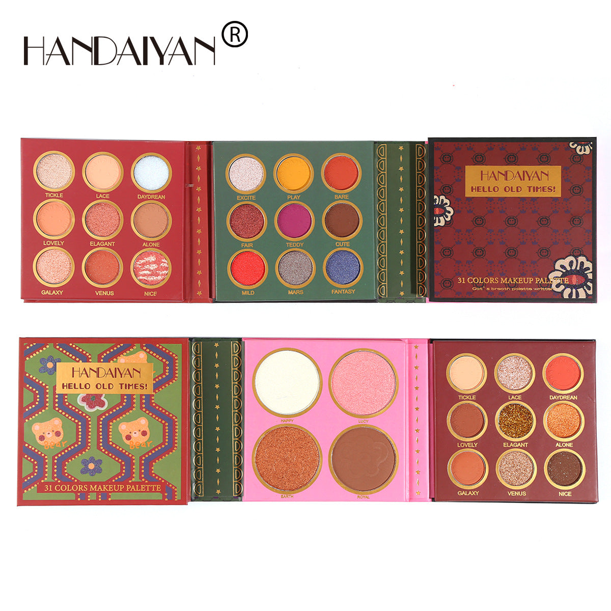 HANDAIYAN 31-Color Eyeshadow, Blush & Highlighter Makeup Set