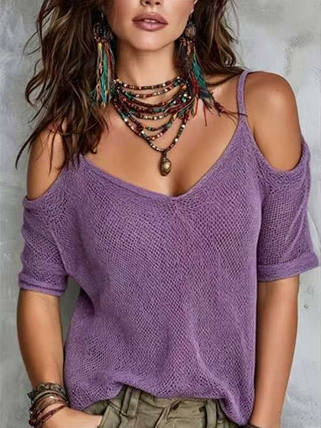 Fashionable Summer Solid Color Sleeveless Knit Top for Women Casual Shoulder-Baring Design, Lightweight and Breathable, Perfect for Everyday Wear