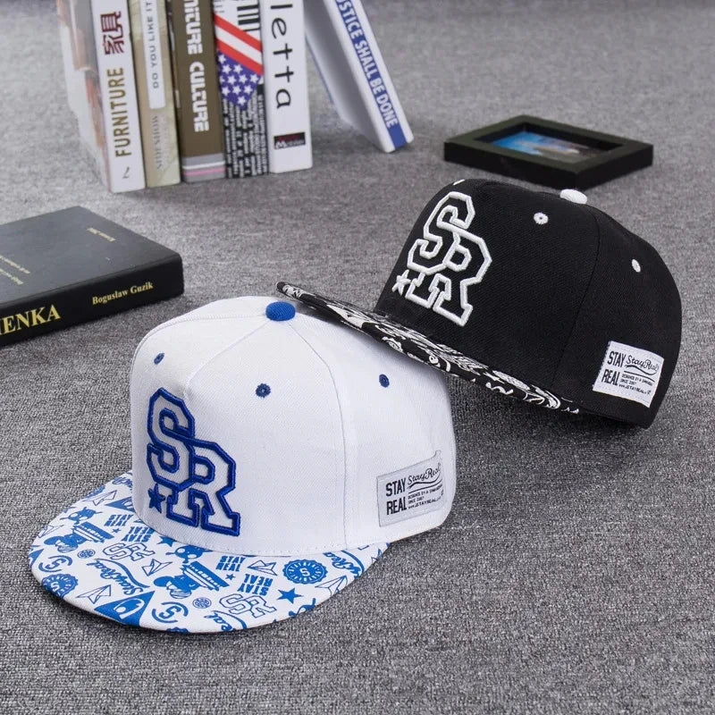 SR Embroidered Flat Brim Cap