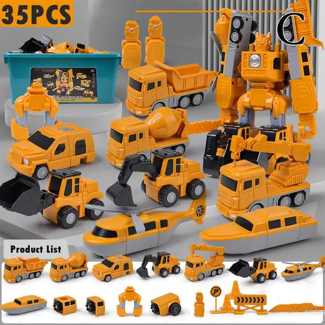 Magnetic Construction Robot Car Set