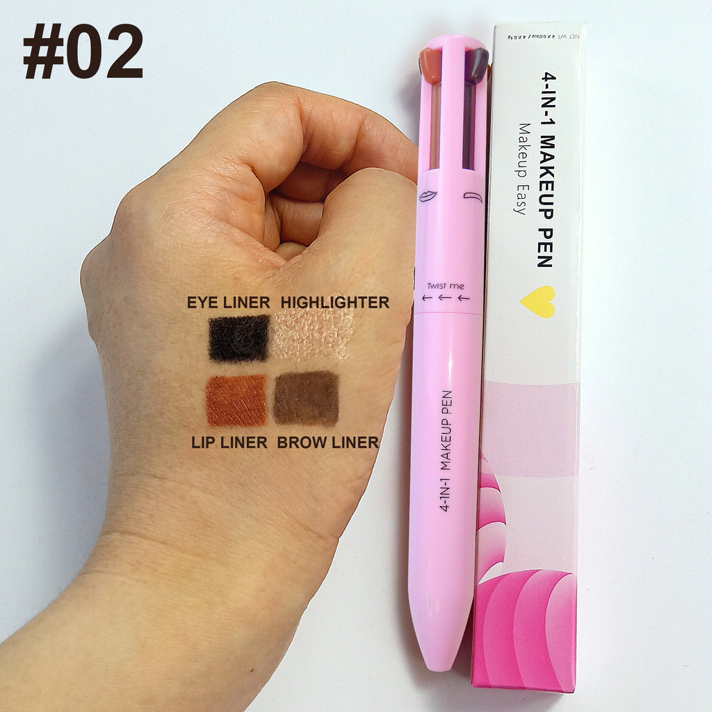 4-in-1 Waterproof Eyebrow Pencil & Eyeliner Highlighter Stick