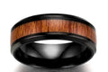 Wood Inlay Stainless Steel Ring