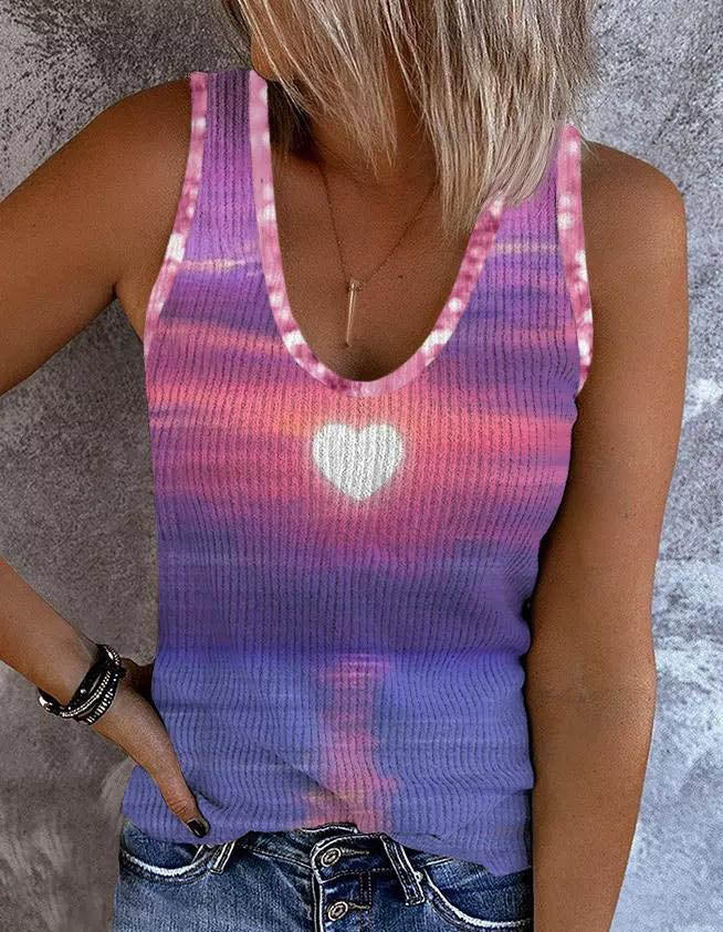 Hot Stamped Sleeveless Top