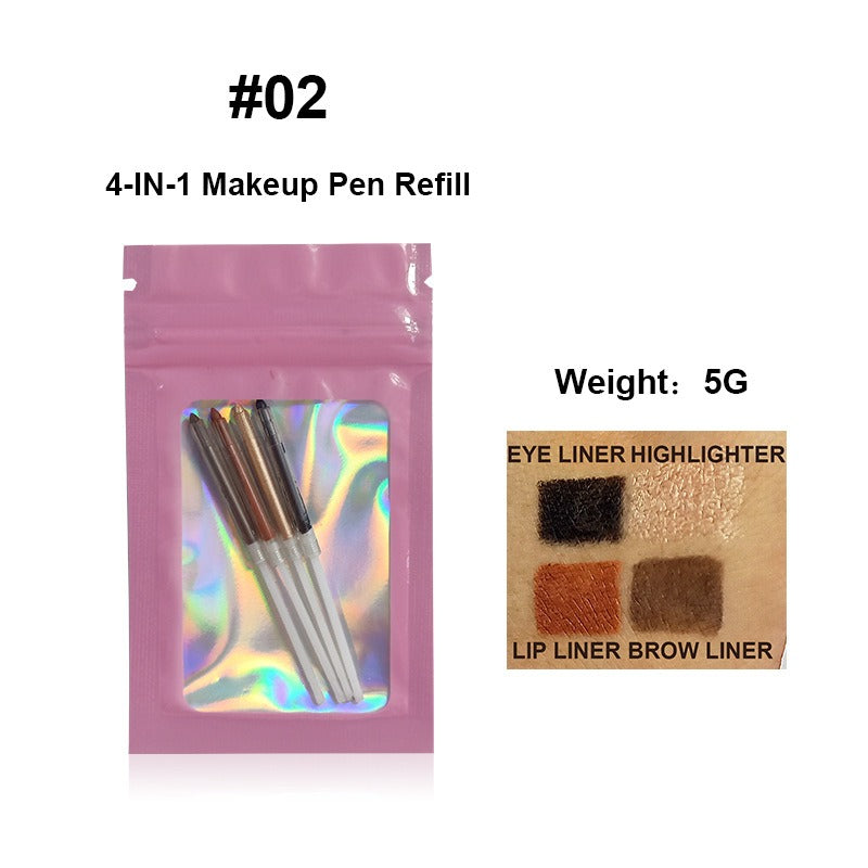 4-in-1 Waterproof Eyebrow Pencil & Eyeliner Highlighter Stick