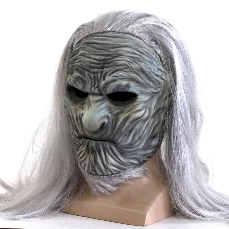 Game of Thrones The White Walkers Cosplay Mask With Light Scary Night King Zombie Latex Masks Halloween Party Costume Props Dropshipping