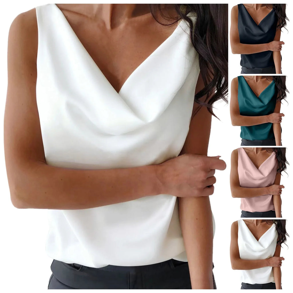 Satin Cowl Neck Camisole