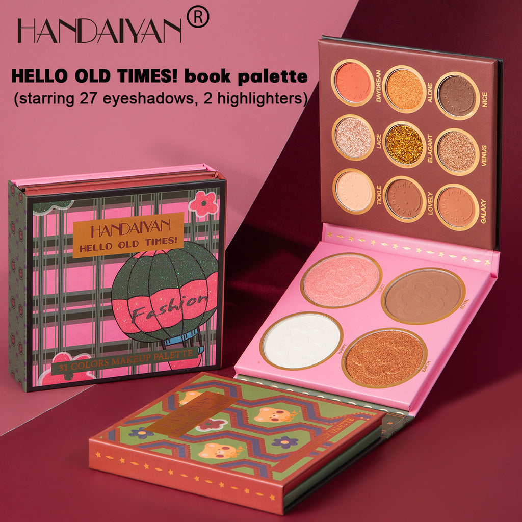 HANDAIYAN 31-Color Eyeshadow, Blush & Highlighter Makeup Set
