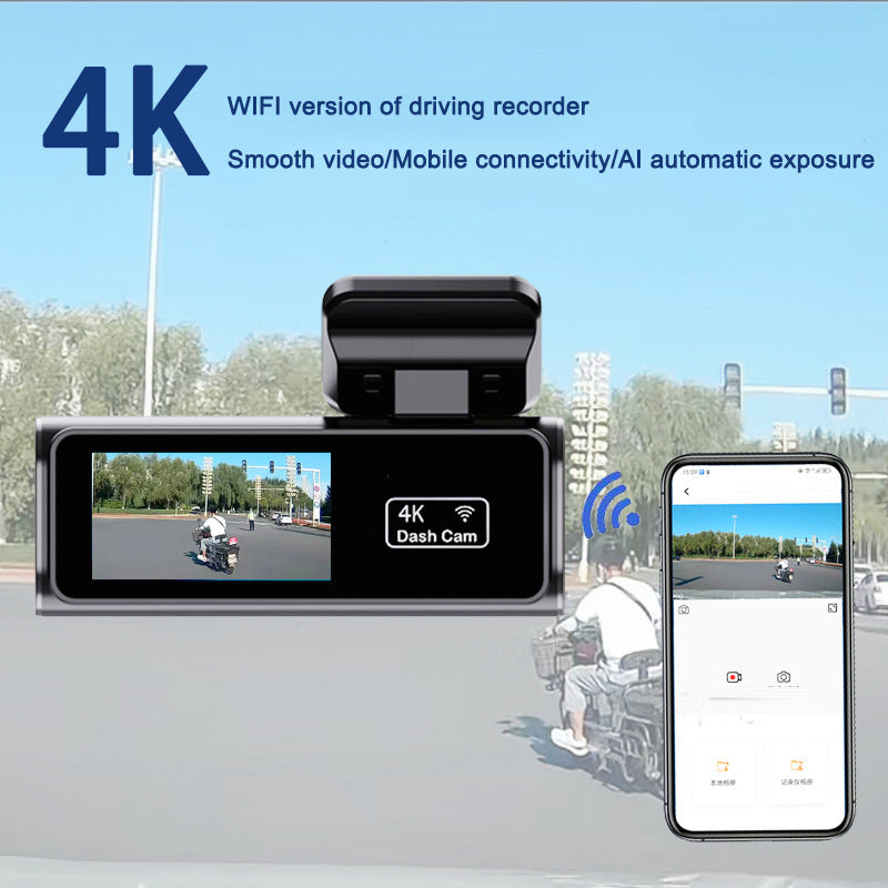 Mobile Internet WIFI version CAR DVR 1.97 inch driving recorder 4K high-definition dual recording parking