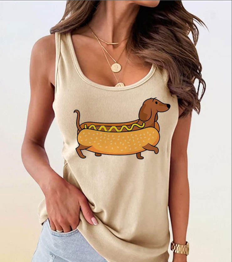 Hot Stamped Sleeveless Top