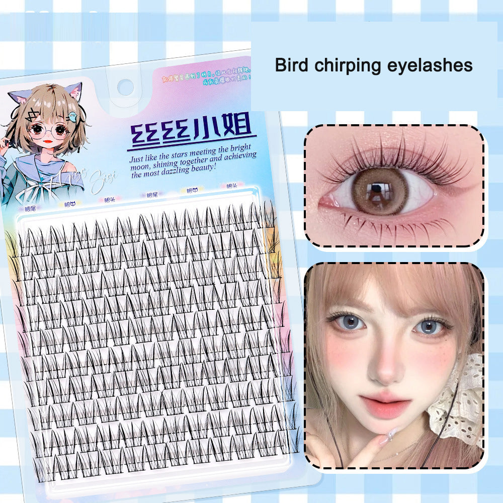 Sunflower Comics Pure Desire Eyelash Simulation Natural Thickening Large Segmented Trilogy False Eyelash Laziness
