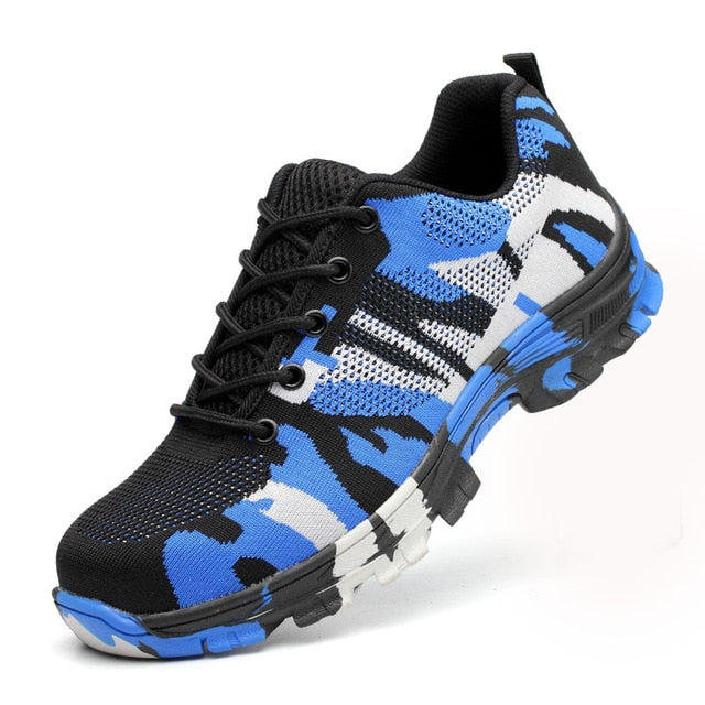 Steel Toe Safety Boots Outdoor Breathable Safety Shoes For Men Puncture-Proof Workers Sneakers