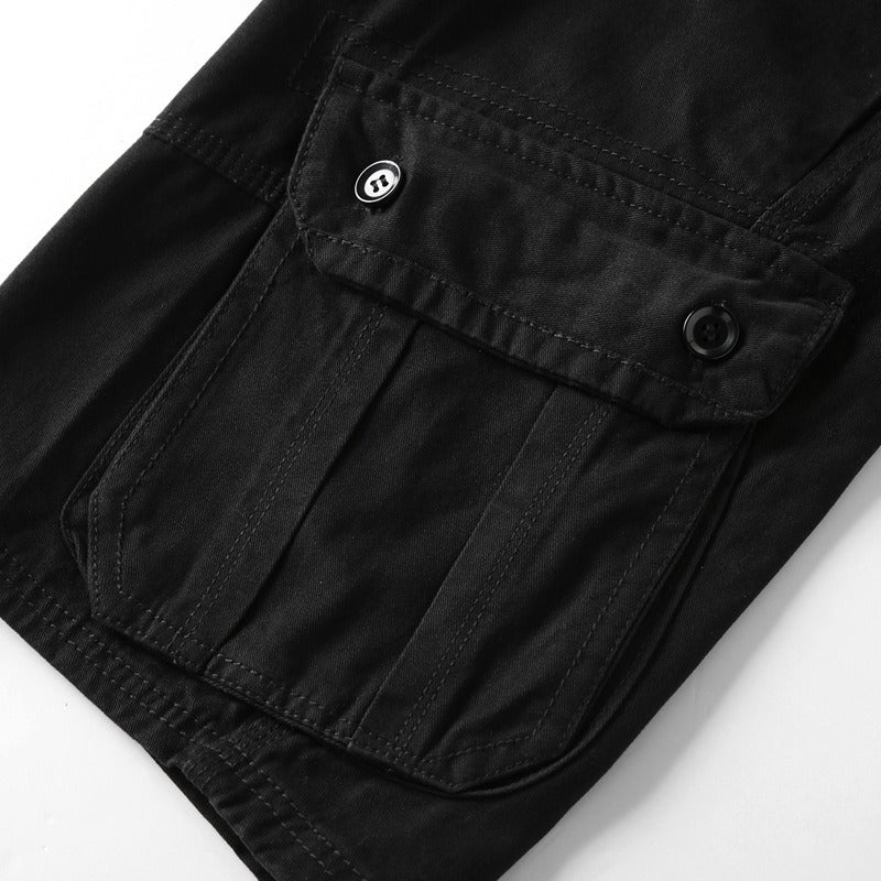 Men's Loose Cotton Cargo Capris