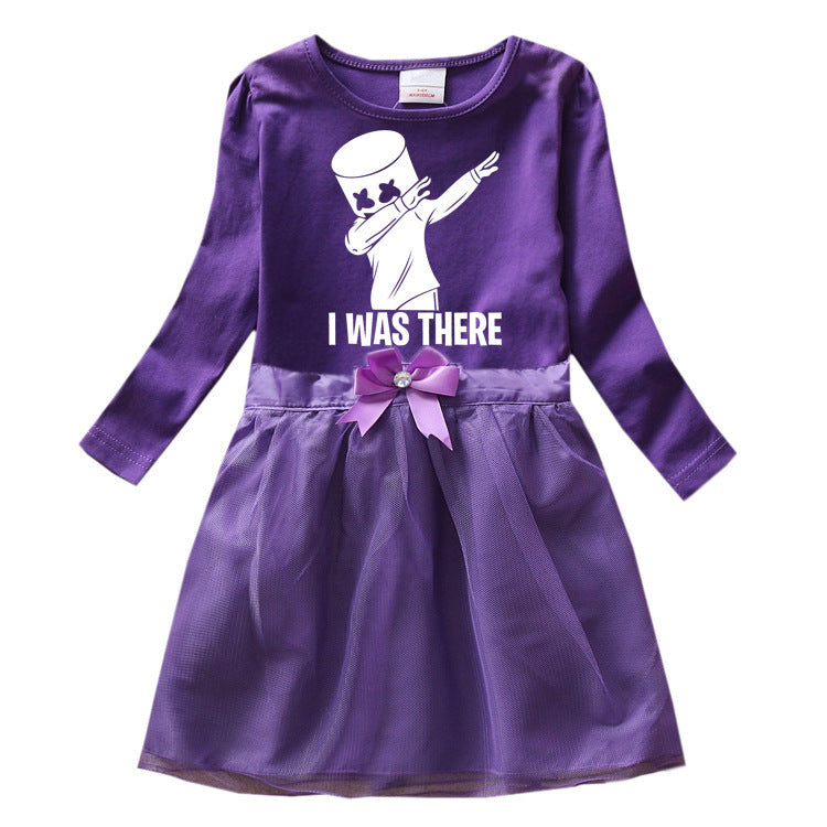 Children's cartoon cotton dress