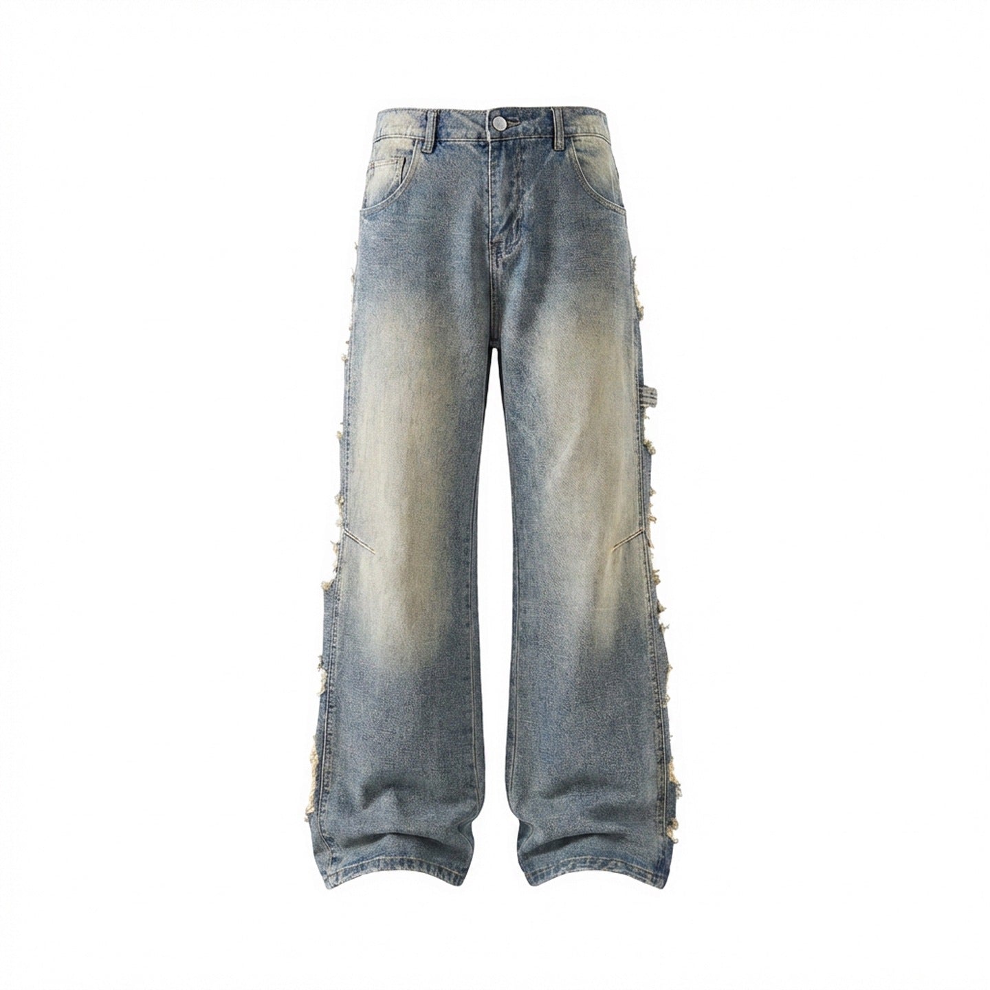Ripped Jeans Men Style Trendy Loose Breathable