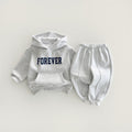 Children's fleece set hooded fleece two-piece set